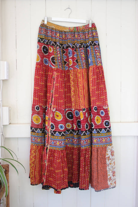 Spellbound Kantha Maxi Skirt L (3118)