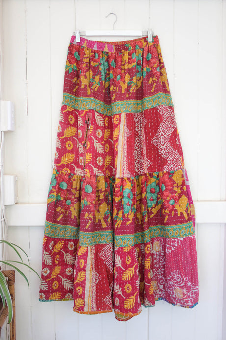 Spellbound Kantha Maxi Skirt M (3109)