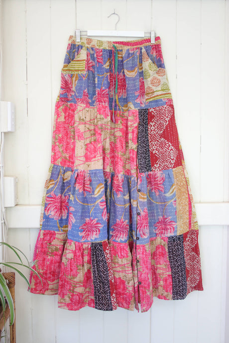 Spellbound Kantha Maxi Skirt M (3113)