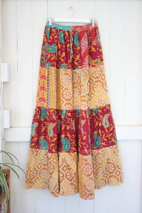Spellbound Kantha Maxi Skirt S (3103)