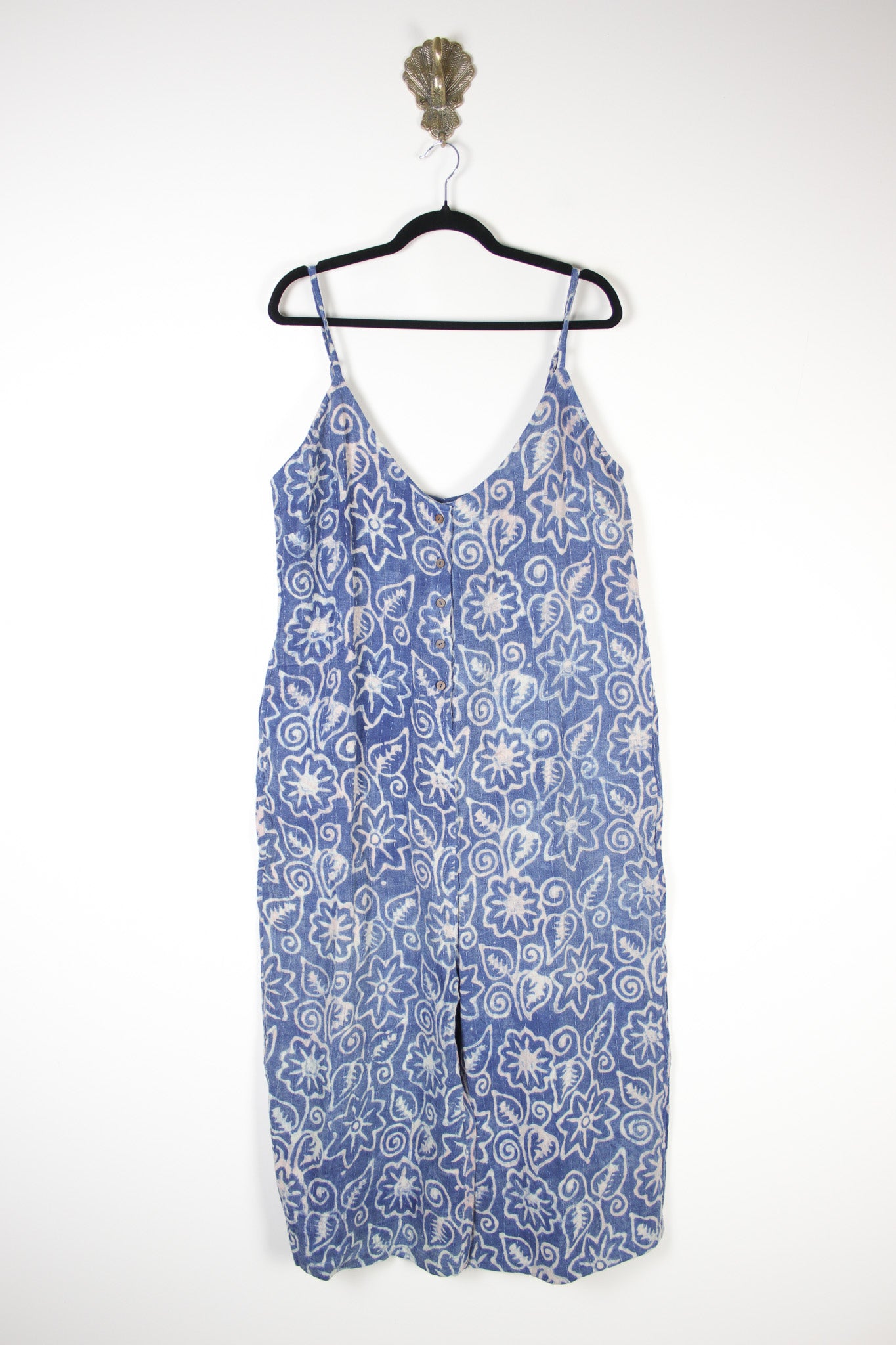 Stonewash Kantha Jumpsuit - Azure