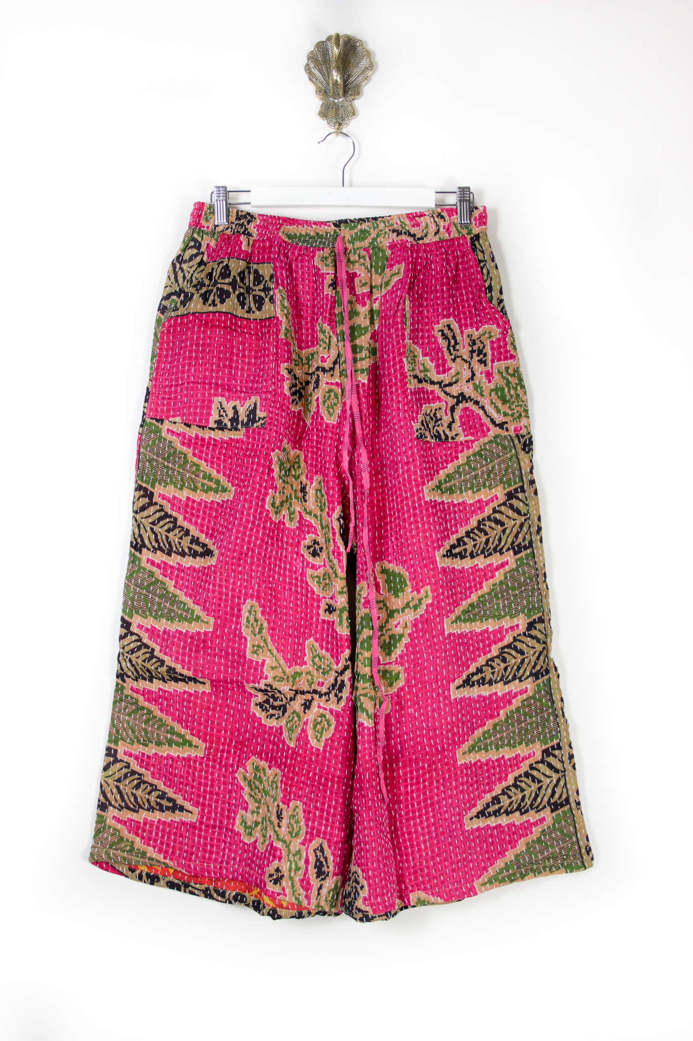 Cropped Kantha Pants L (6212)