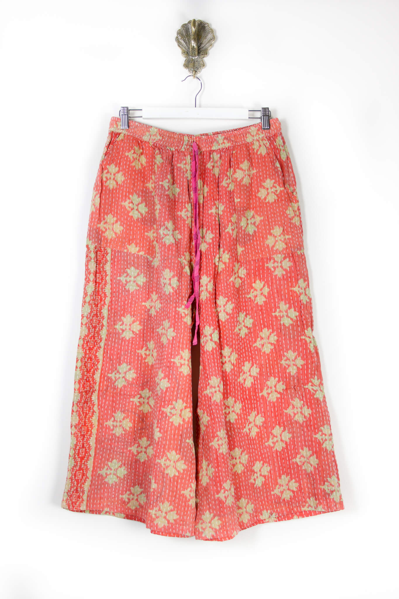 Cropped Kantha Pants L (6213)