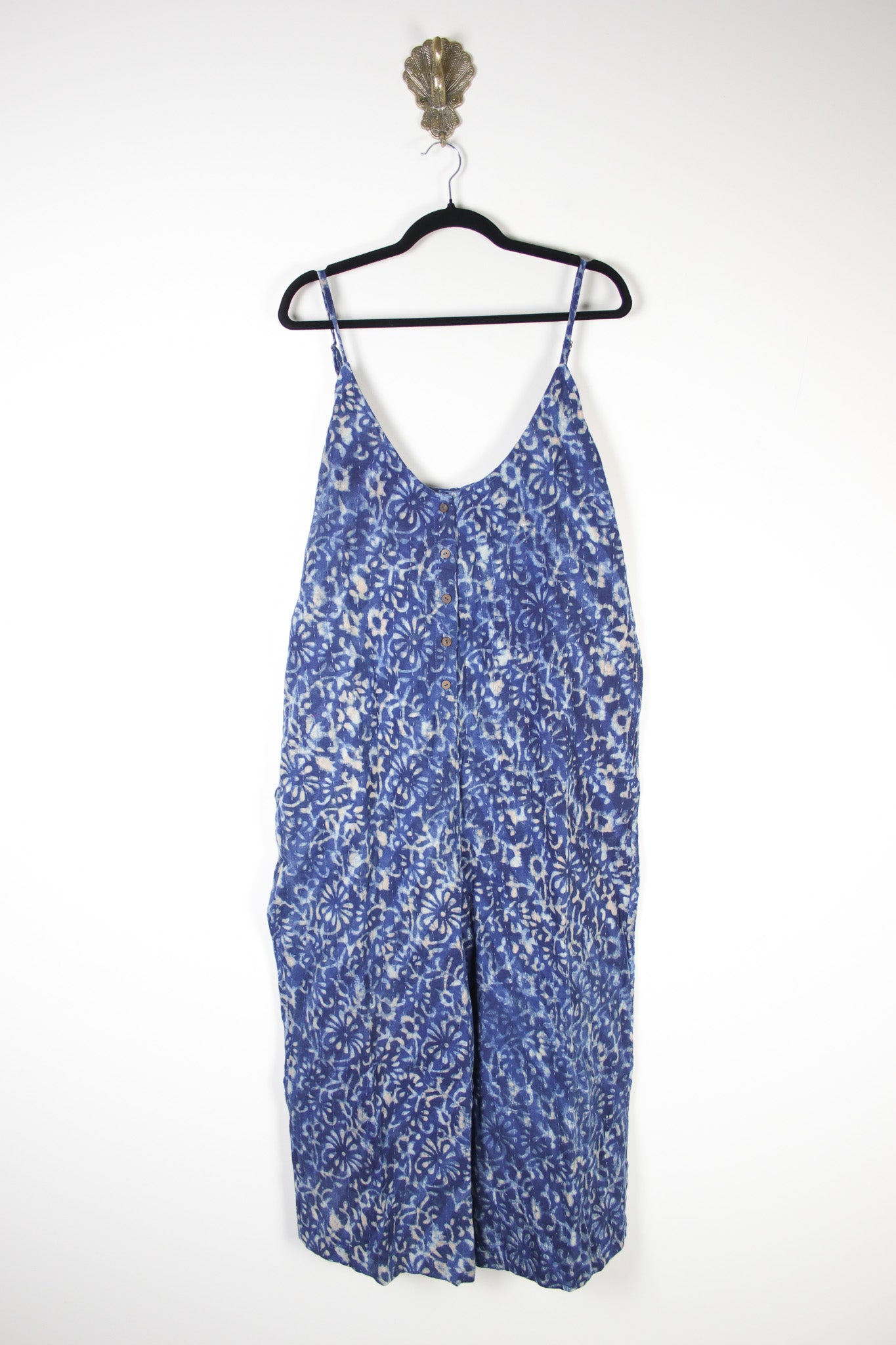 Stonewash Kantha Jumpsuit - Flora