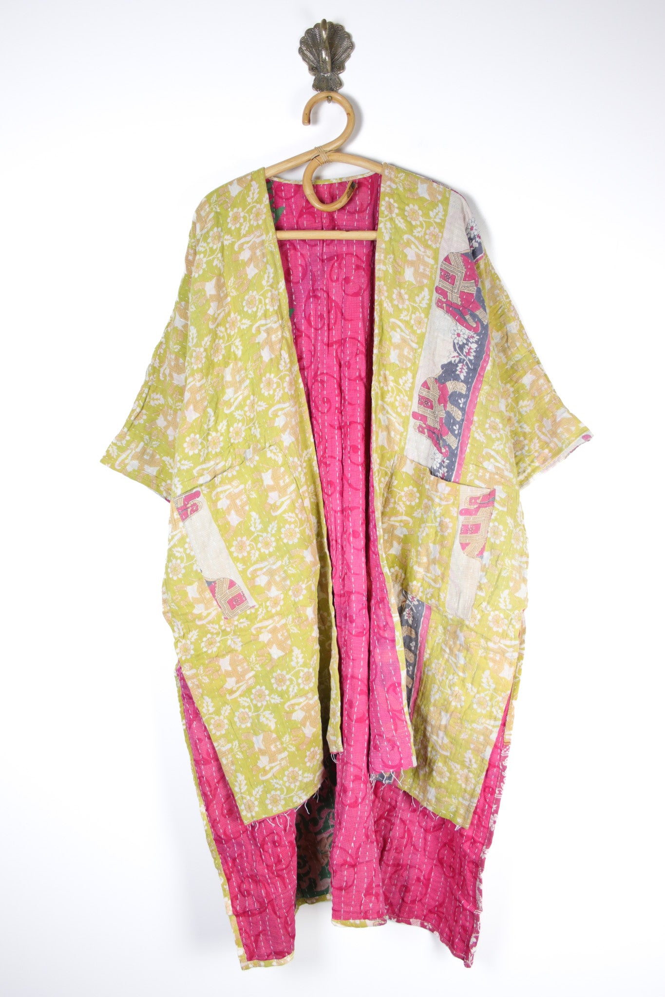 Kantha Ruana Long Sleeve (14578)