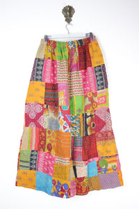 Patchwork Palazzo Pants L (14683)