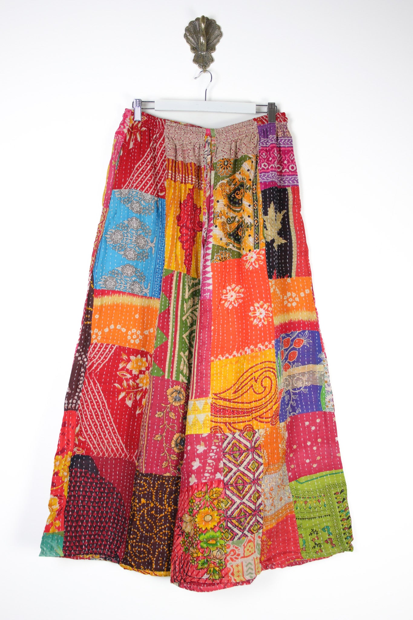 Patchwork Palazzo Pants L (14690)