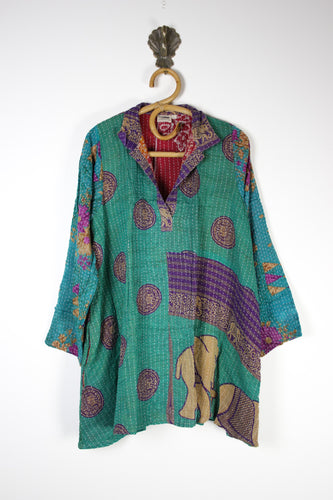 Poppy Kantha Tunic L (15356)