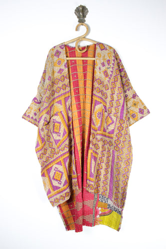 Kantha Ruana Long Sleeve (14565)