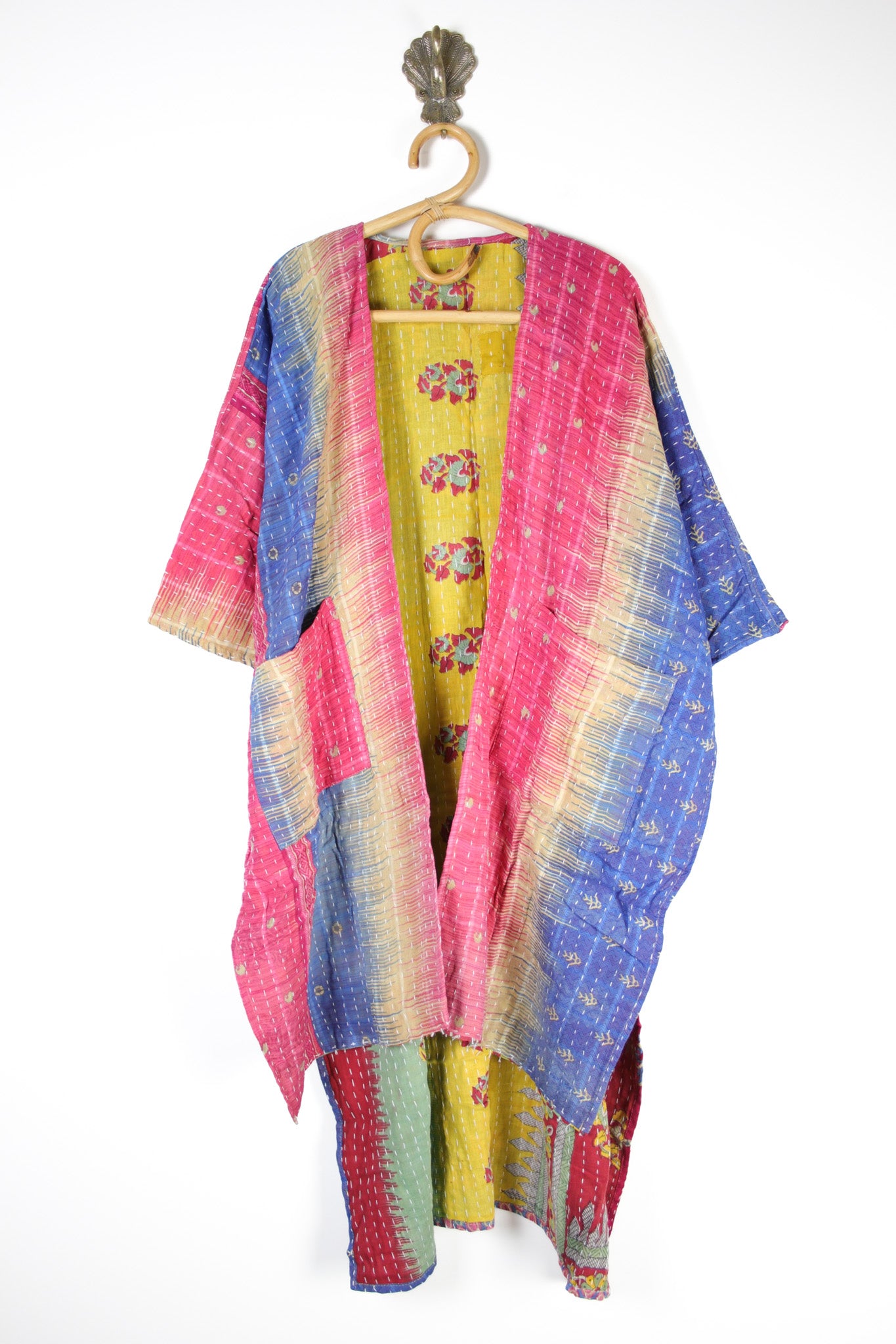 Kantha Ruana Long Sleeve (14581)