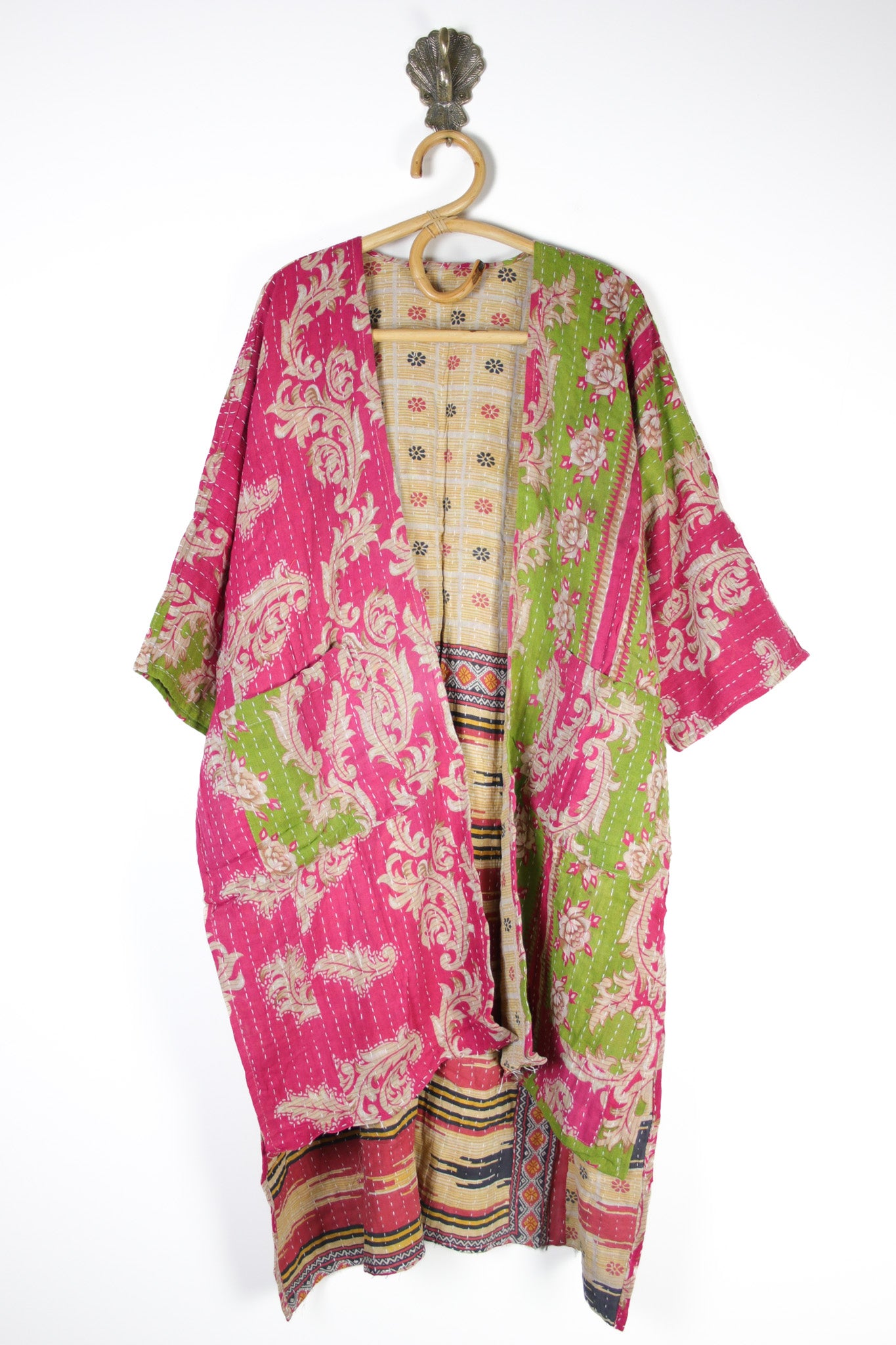 Kantha Ruana Long Sleeve (12513)