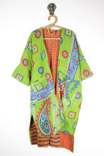 Cargar imagen en el visor de la galería, Kantha Ruana Long Sleeve (12524)