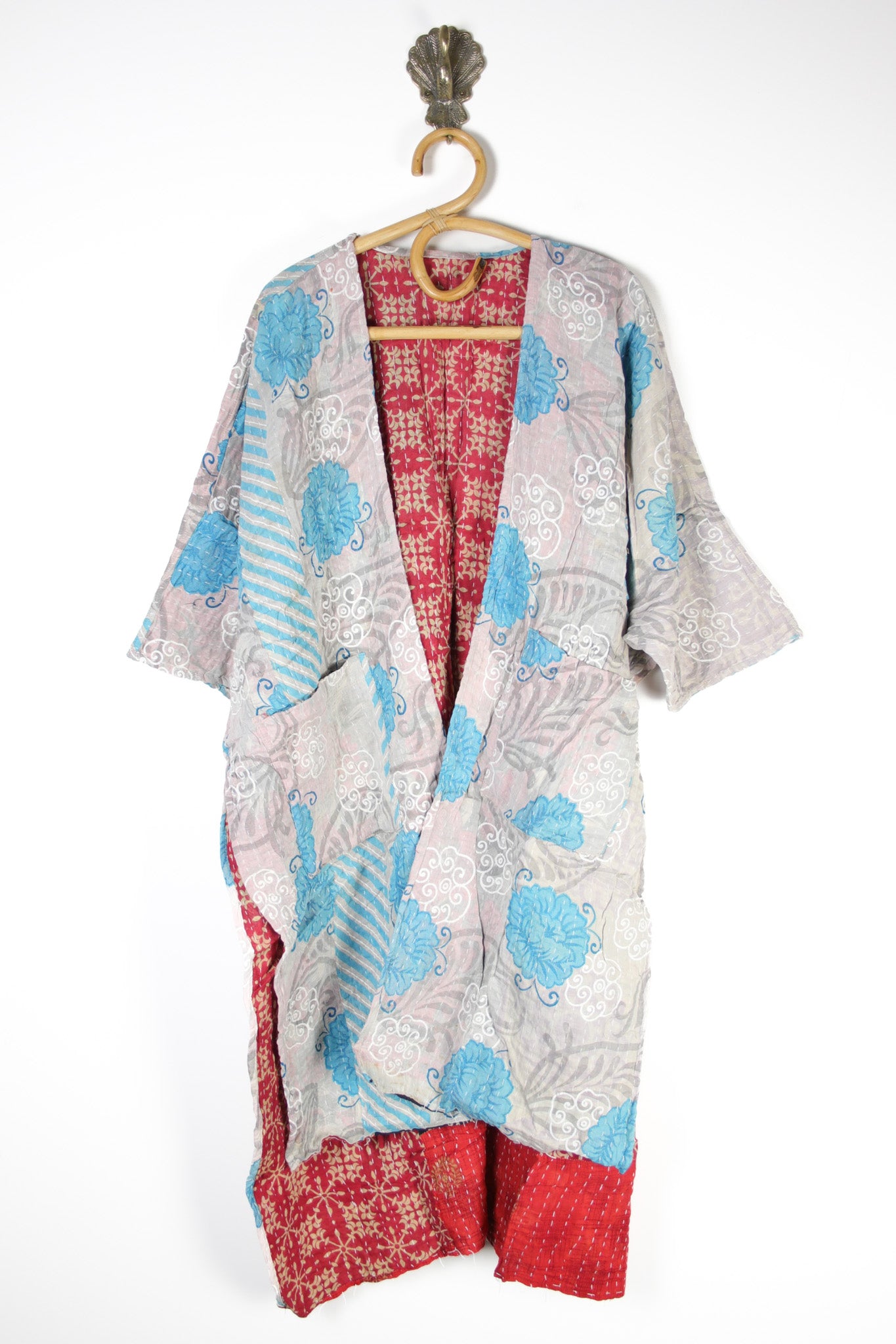 Kantha Ruana Long Sleeve (12533)