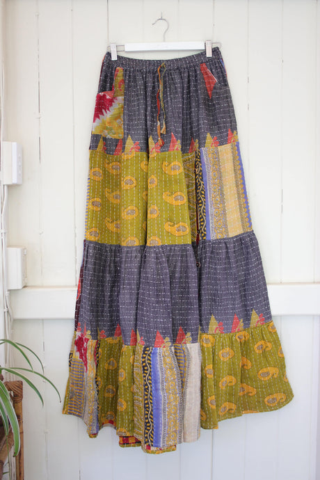 Spellbound Kantha Maxi Skirt S (3100)