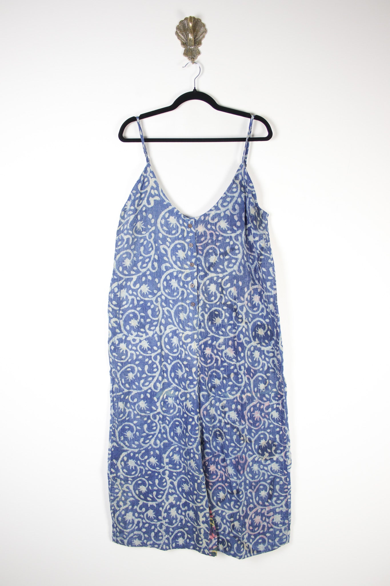 Stonewash Kantha Jumpsuit - Spice
