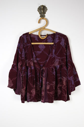 Wildflower Silk Blouse S (15285)